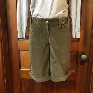 Dolce & Gabbana Bermudas w Leather Belt Corduroy